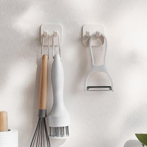 Plug Hook Punch-Free Strong Power Transparent Paste Wire Kitchen Socket Storage Rack Solid Color TS2 Thicken wall frame