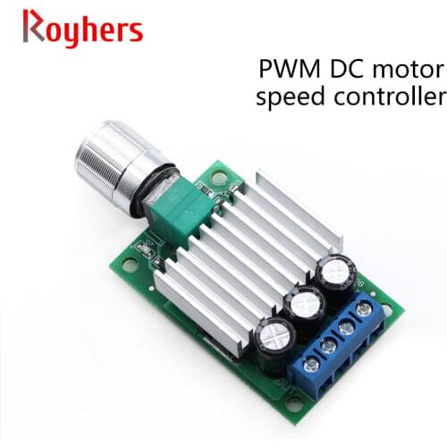 PWM DC motor speed controller, stepless variable speed with switch 12V24V10A high power DC controller 1PCS