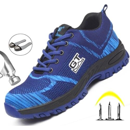 Work Shoes Men Work Sneakers Indestructible Steel Toe Shoes Men Boots Safety Shoes Men Anti-puncture Work Boots Dropshipping