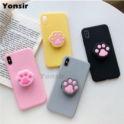Cat Dog Paw Print Soft Case For OPPO Realme 7i 6 5 C15 C12 C11 C3 Q XT X2 X7 X50 F17 Pro V3 Phone Holder Silicon Soft Cover