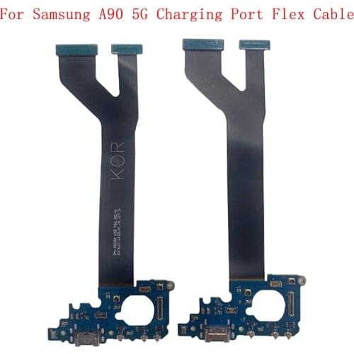 USB Charging Port Cable Connector Dock Flex Cable For Samsung A90 5G A908B A908N Replacement Parts