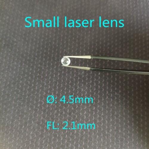 High quality diameter 4.5mm focal length 2mm small Laser Focus Lens Spot lens Clean surface