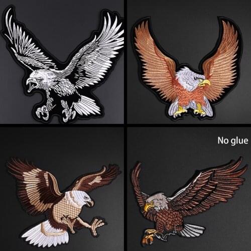 High Quality Biker Embroidery Cloth Patch Punk Animal Eagle Pattern Fashion Patches DIY Iron/Sewing Clothing Decor Accessories