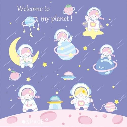 1 Piece Cute Girls Planet patch babys clothing patches backpack decoration small applique small star iron on patch