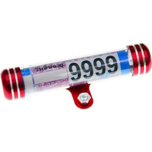 1pc Motorcycle Tube Tax Disc Cylindrical Holder Frame Real with Screwdriver Kit Universal Fits Motorbike Scooter Waterproof