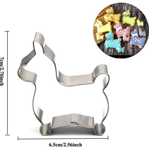 1pcs patisserie reposteria gateau Kitchen Horse Mold Metal Cookie Cutter Fondant Cake Decor Tool Biscuit Pastry Paste Mould DIY