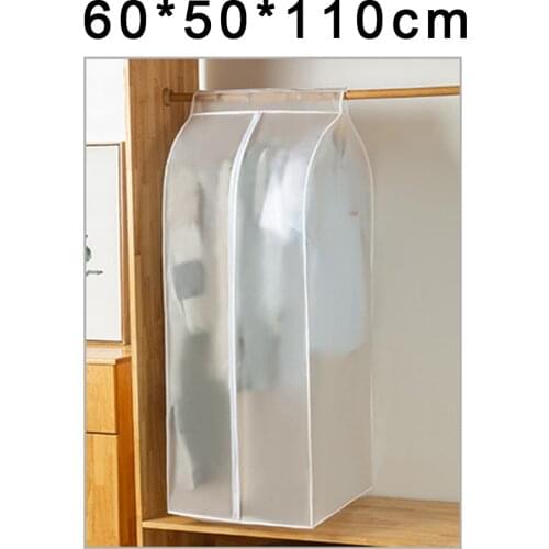 1pcs Clothes Dust Cover Wardrobe Hanging Overcoat Suit Dust Cover Clothing Garment Storage Bag Organizer Bedroom Living Room