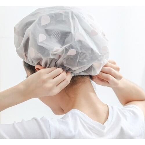 1pcs EVA Waterproof Shower Cap Adult Female Bath Hair Cover Shower Head Cover Hat Hair Sets Anti-smoke Hair Cap