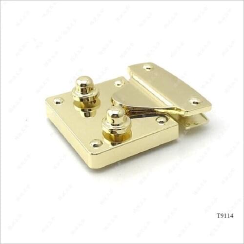 10pcs/lot new factory custom DIY luggage hardware wooden box lock metal buckle ladies handbag snap lock