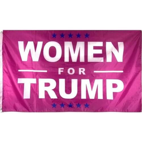 100/200/500/1000 Pcs/Lot Women For Trump 2020 USA President Flag 3x5FT Banner Gift Sports Vivid Color Digital Printed