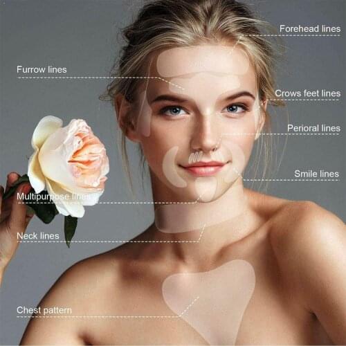 18 *Beauty silicone stickers Reusable Anti Patch Silicone Eye Chest Neck Face Skin Removal Pad Care W8A6