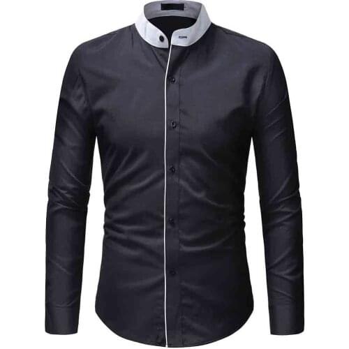 2018 autumn New Hot sale Mens Shirts Fashion Brand Slim fit Solid color Shirt Male Long Sleeves Casual Shirt Camisa