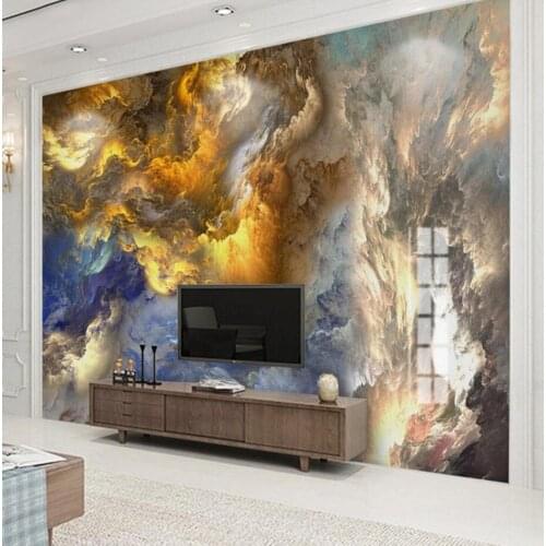 3D Abstract Photo Wallpaper HD Printed Colorful Cloudy Mural Red Clouds of Summer Wall Paper for Living Room TV Backdrop Decor