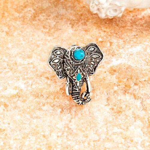 Aprilwell Boho Rings For Women Aesthetic 2021 Jewelry Silver Color Elephant Bague Costume Gadgets Accessories For Women
