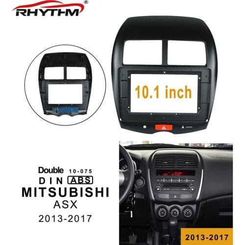Car Fascia Dash Kit Installation Facia Panel Emergency Light Dvd Frame For MITSUBISHI ASX 2013-2017 2DIN 10.1 Inch Player
