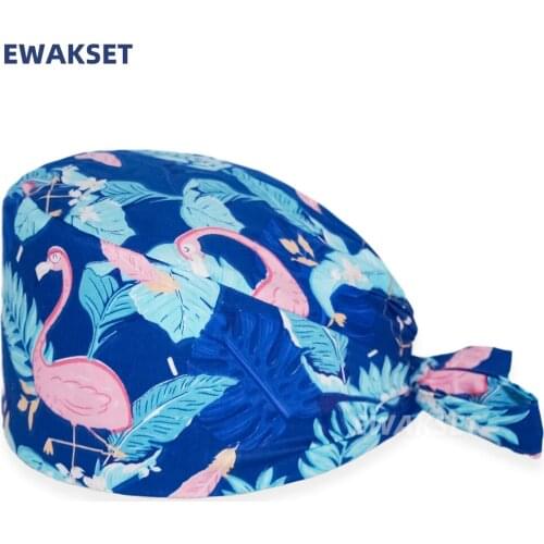 Pure cotton women scrubs cap pet shop hat Nursing Caps Dust hats nursing work Accessories lab work surgical cap for women