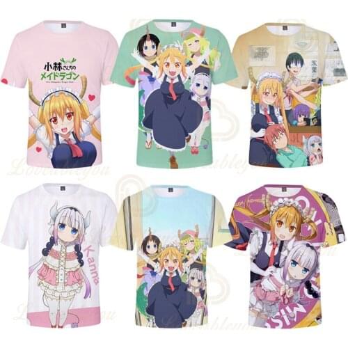 Miss Kobayashis Dragon Maid 3d Print T -Shirt Men Popular Casual Children Summer Short Sleeve O Neck Tee Tops