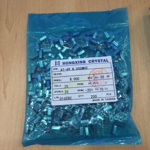 Crystal 49S 8.000MHZ 20PF 20PPM 8MHZ Direct Passive Crystal Original Taiwan genuine
