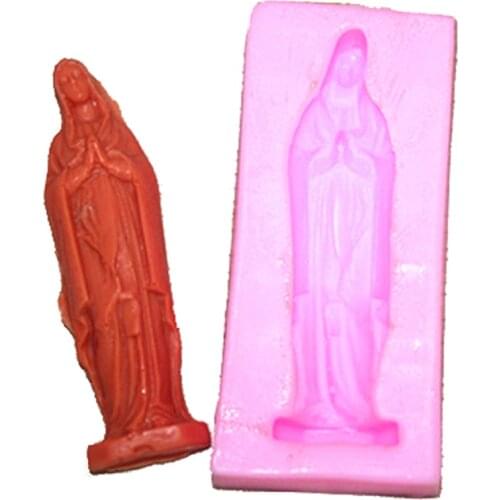 Kitchen Accessories Blessed Virgi God Father Cooking Tools Cake Decorating Silicone Mold For Baking Fondant Sugar Craft Candy