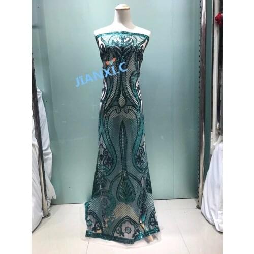 Best Quality sequins French Tulle Lace Fabric Embroidered Nigerian Laces Fabric David-111633