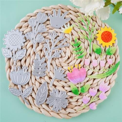 InLoveArts Sunflower Metal Cutting Dies Spring Flower Floral Scrapbooking Paper Craft Handmade Album Card Punch Art Dies Cut DIY