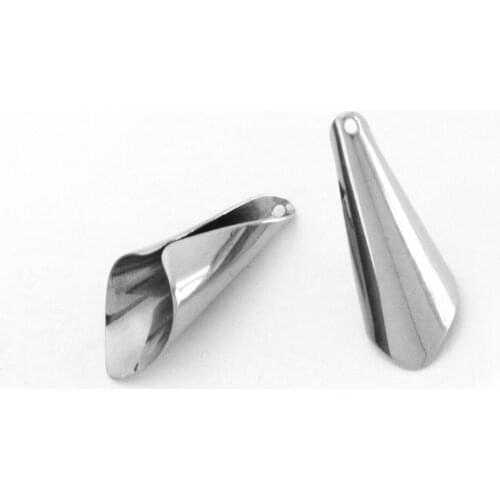 LOULEUR 10pcs/lot 11x28mm Stainless Steel Metal Stamping Blanks Charms for Dangle Earrings Diy Jewelry Making Findings