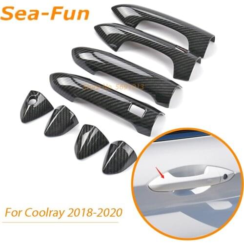 For Geely Coolray SX11 2018 2019 2020 Door Handle Frame Trim Cover ABS Chrome Decoration Sticker Car Styling Accessories
