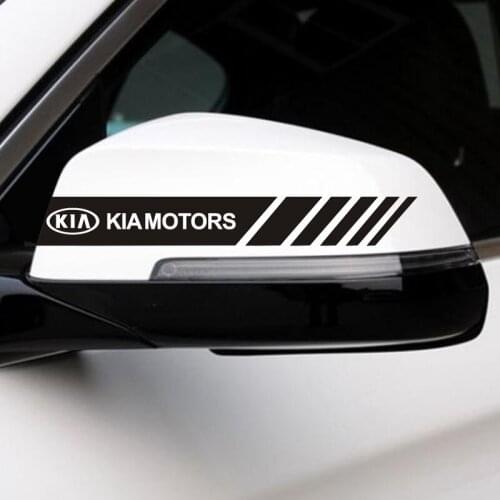 2PCS Car Rearview Mirror Decoration Sticker Body Decal For KIA Cerato Sportage R K2 K3 K5 Sorento Sportage R Rio Soul