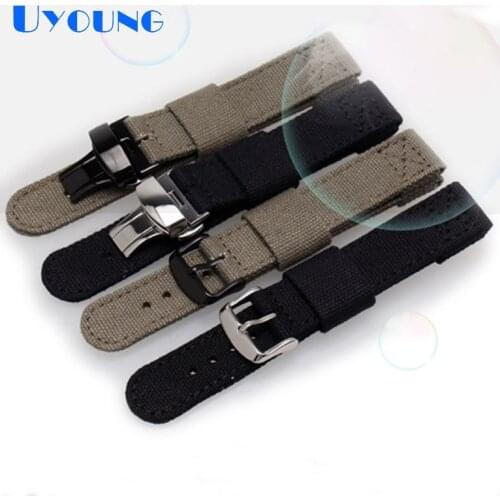 Nylon camouflage thickened canvas watch strap for SEIKO CASIO Rolex replace waterproof watch band watch bracelet 18 20 22mm men
