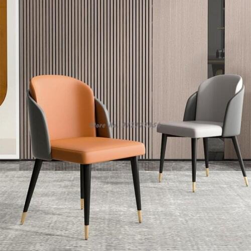 Light luxury dining chair modern minimalist home bedroom dressing and makeup chair Nordic restaurant dining table desk with back