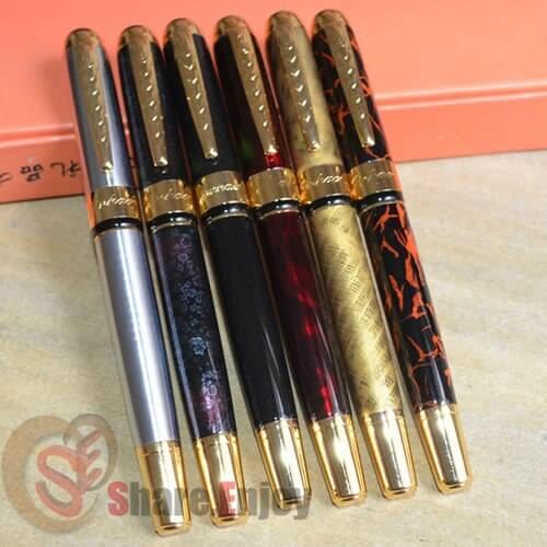 LOTS OF 6 PCS JINHAO 250 MEDIUM NIB FOUNTAIN PEN 6 DIFFERENT COLOR