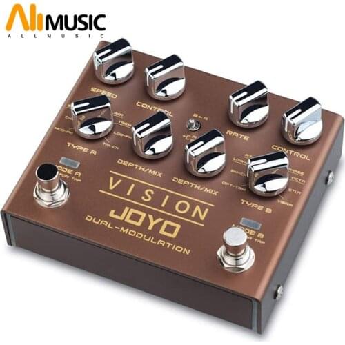 JOYO R-09 VISION Multi-Effects Pedal Dual Channel Modulation for Electric Guitar Each Channel with 9 Effects Support Stereo