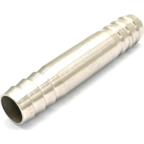 Fit 16mm I/D Hose 304 Stainless Steel Barb Hose Tail Connector Length 80mm Pipe Fitting