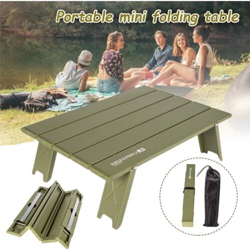 1Pc Portable Outdoor Folding Table Aluminum Alloy Mini Picnic Barbecue Camping Collapsible Desk