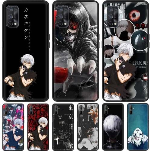 For Realme 6 7 Pro C3 5 XT C15 8 Phone Case X50 C11 GT Neo C20 C21 7i C25 Q2 Black Soft Shockproof Cover Tokyo Ghoul Anime Shell