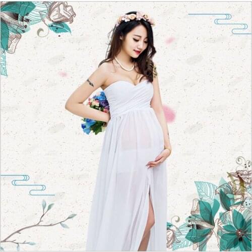 Maternity Photography Props Dress Pregnancy Woman Shoulderless Long Pregnancy Dresses Pregnant Clothes Maternity Photo Shoot