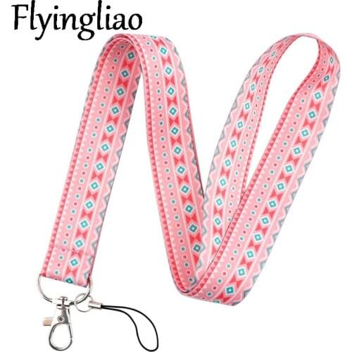 Bohemian Style Neck Strap Lanyard keychain Mobile Phone Strap ID Badge Holder Rope Key Chain Keyrings cosplay Accessories Gift