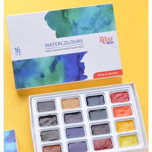 ROSA Water Color Oil Paint Aquarelle Solid Pigment Color Block Acuarelas Watercolour Art Supplies for Painting Stationery