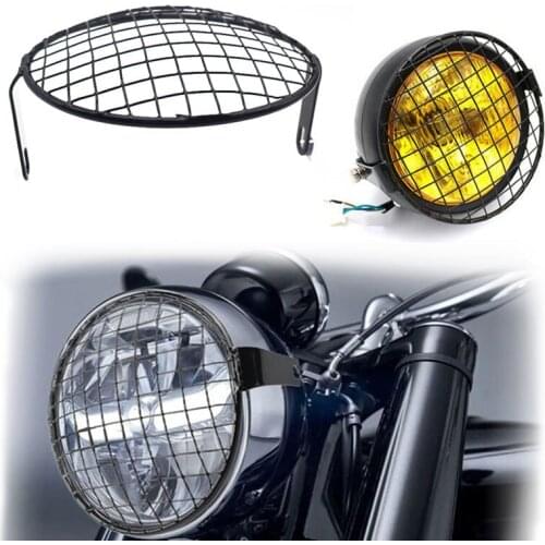 Motorcycle Headlight Mesh Grill Mask Protector Guards Square Fog Light Cover Motor Accessories Headlamp Strip Net For Honda