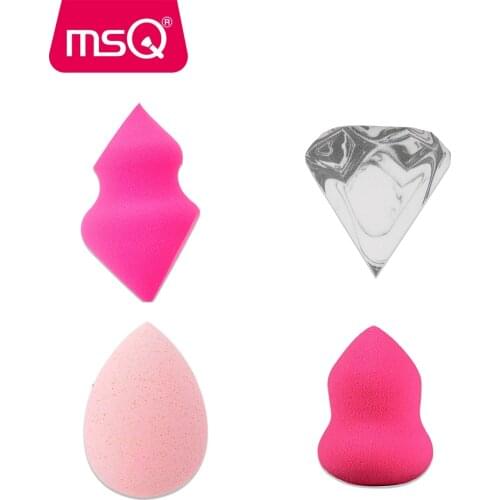 MSQ 1PCS Cosmetic Powder Puff Smooth Womens Makeup Foundation Sponge Beauty Puffs Make Up Tools Water drop Shape Random Color