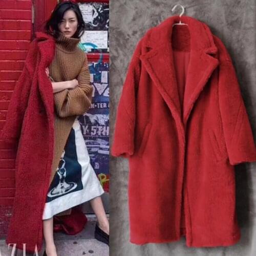 Thick Warm Velvet Women Fur Leather Coat European and American Style Luxury Woman Windbreaker Woolen Female Streetwear A072