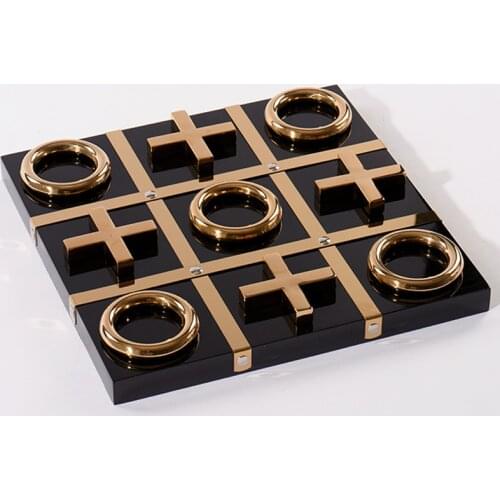 Home Decoration Kids Ault XO Naughts and Crosses Puzzle Chess Tic Toe Game Decor International Word Chess Game Entertainment