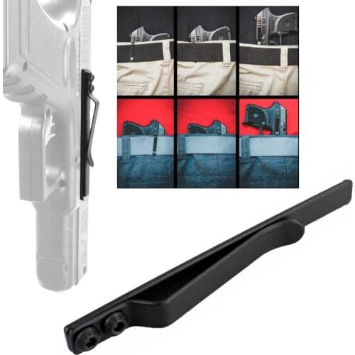 Universal Gun Clip Holster IWB for Semi-Automatic Handguns Ambidextrous Concealed Gun Belt Clip Right Left Hand
