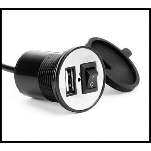 Universal motorcycle modified mobile phone USB charger with switch for SUZUKI RGV250 VS800 Intruder VZ800 Marauder Bandit 650S