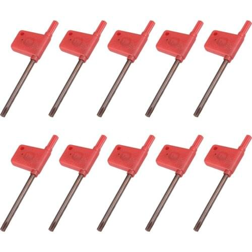 Uxcell 10PCS T20 Flag Type Torx Wrench S2 Flag Type Handle Driver Torx Key Wrench Spanner Screwdriver machine tools
