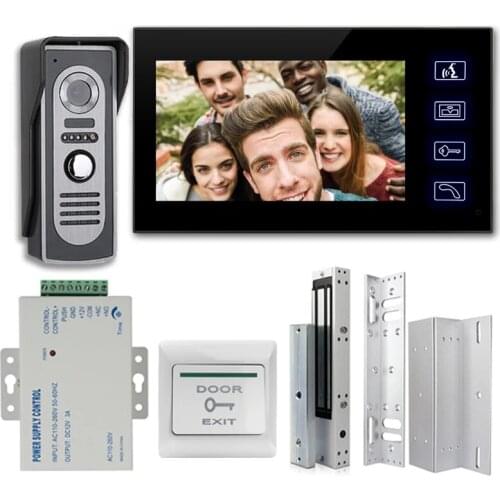 7 Inch Video Door Phone Waterproof Doorbell with Camera Home Intercom System Talking Unlock