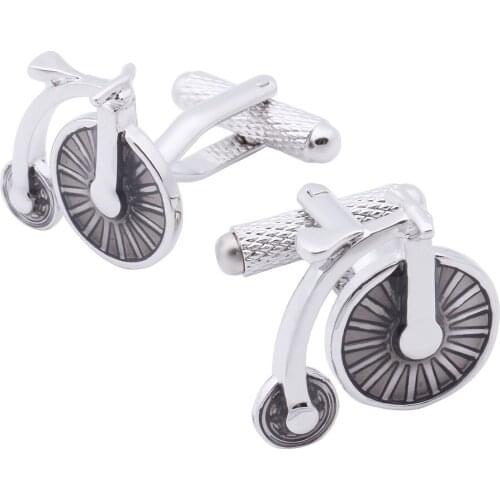 Factory Bike Cuff Links Novelty Bicycle Cufflinks for Men with Free Luxury Gift Box