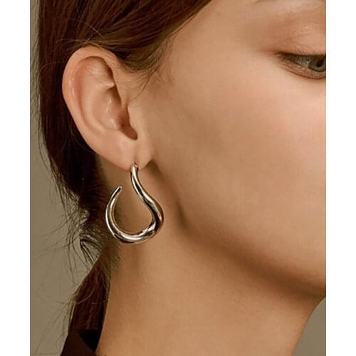 New Geometric Irregular Small Earring for Women 2020 Korean Metal Ring Clasp Temperament Fashion Simple Earrings Female Jewelry