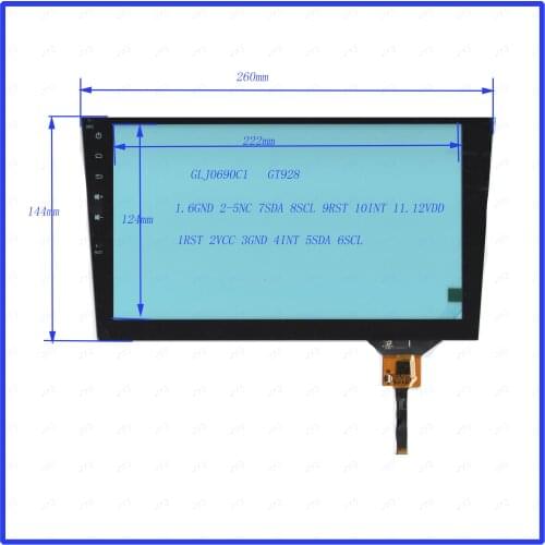 ZhiYuSun Freeshipping GLJ0690C1 260*144mm 10.1inch Capacitive screen GT928