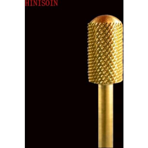 10Pcs/Lot Gold Small Barrel Smooth Top Bit - HIVISOIN Carbide Nail Drill Bit